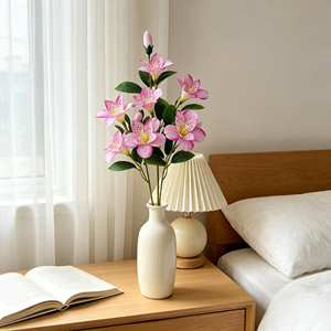 Flor Artificial Realista de Alstroemeria Peruana con Tallo Individual, para Ramos de Boda, Graduación, Relleno de Jarrones y Centros de Mesa - Product Image 1