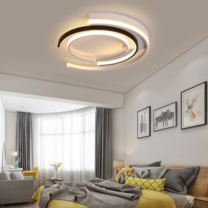 modern <b>ceiling</b> lighting chandelier black white <b>living</b> <b>room</b> bedroom circle line <b>ceiling</b> <b>lights</b> - Product Image 5