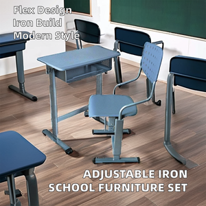 Conjunto de Escritorio y Silla Escolar de Acero Ajustable en Altura SONGYE Moderno, con 1 Año de Garantía de Fábrica China para Uso Comercial ST-0 - Product Image 4