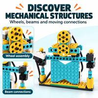 CB05 Jouets STEM DIY, Robot programmable, Ensemble de blocs de construction 50 en 1, Ensemble de briques éducatives scientifiques compatibles