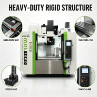 Centre d'usinage vertical CNC MVL1690S DRC Machinery avec broche BT40 8000 tr/min et axe Z à glissières pour coupes lourdes