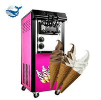 China fabrieks prijs ijsmachines 3 smaken softijsmachine met yoghurt melk chocolade te koop