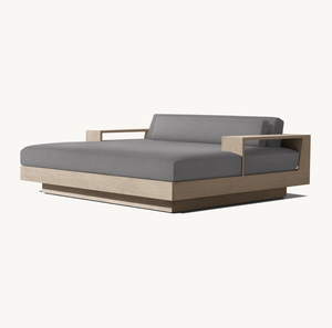 Ensembles de mobilier de jardin <span class=keywords><strong>d</strong></span>'extérieur Sassanid, mobilier <span class=keywords><strong>d</strong></span>'extérieur de luxe pour hôtel, chaise longue double en teck de Cap-Vert - Product Image 5