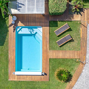 Kolam Renang serat kaca, harga murah untuk luar ruangan ukuran kecil piscine piscina bak panas lap panjang di atas tanah spa Kolam Renang di atas tanah - Product Image 4