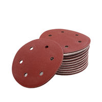 Disque de papier abrasif rond en aluminium de 125mm 5 trous 5 pouces