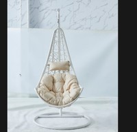 Chaise balançoire en rotin pour l'extérieur en forme de poire, chaise pivotante pour nid d'oiseau d'intérieur en cercle rond pour adulte