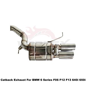 Vortex Elite-Tuned Stainless Steel System For BMW F06 F12 F13 640i 650i Quad-Tip <b>Exhaust</b>-Setup - Product Image 5