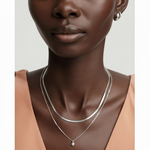 Ensemble de bijoux fantaisie avec collier en saphir de culture - Product Image 1