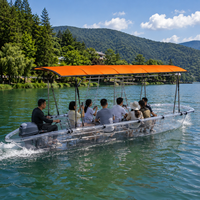 Bateau de tourisme transparent pour 12 passagers, équipement de sécurité pour les projets de stations balnéaires et de zones scéniques