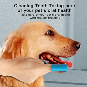 Fábrica al por mayor logotipo personalizado goma gato cepillo de dientes mascota perro dedo cepillo de dientes - Product Image 4