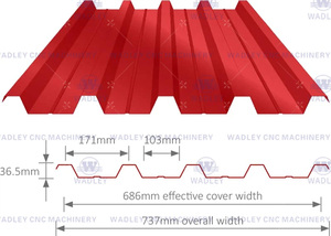 Corrugated <b>Iron</b> Roofing Sheet Making Machine PLC Control System Color Steel Roll Forming Machine - Product Image 6