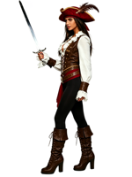Disfraz de Pirata del Caribe de Poliéster para Mujer Adulta, Traje de Pirata Personalizado para Fiesta de Cosplay