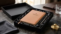 Ensemble de papeterie promotionnel A5 avec couverture en cuir, stylo, cadeau d'affaires, cadeau de salon professionnel, carnet de notes
