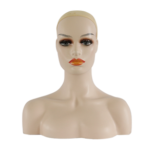 Exhibición de cabeza de Maniquí de peluca afroamericana femenina realista negra <span class=keywords><strong>Glam</strong></span> de plástico de alta calidad con soporte para exhibición de peluca - Product Image 3