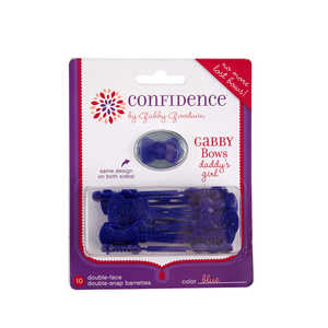 Lazos para el pelo GaBBY de color azul oscuro para niña (10) antideslizantes - Product Image 3