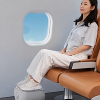 Repose-pieds gonflable portable en PVC pour les voyages en avion, le bureau, la voiture, le camping, coussin de voyage pliable