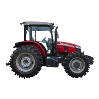 Tracteur agricole diesel haute performance 120 CV 4x4 avec moteur turbocompressé et refroidi par intercooler, boîte de vitesses et roulements pour l'attelage d'outils