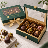 Boîte cadeau Diwali personnalisée, petite boîte décorative pour chocolats, fruits secs, gâteaux, avec fenêtre, emballage festif