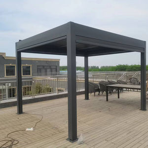 Toit couvert de patio en aluminium Kits de système de pergola électrique OEM Gazebo de terrasse Jardin Pergola de toit en aluminium avec <span class=keywords><strong>rideau</strong></span> - Product Image 5