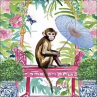 31,5 inch tropische dierenprint Amerikaanse Mahjong-mat waterdicht Mutispandex antislip rubberen achterkant stille pad voor familiespelavond