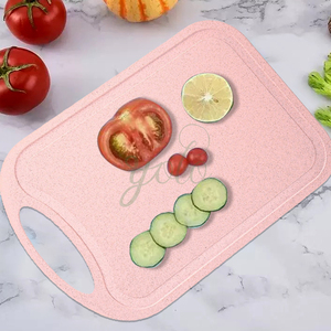 Tabla de cortar de paja de trigo para cocina, tabla de cortar de plástico Reversible Natural alternativa ecológica libre de BPA de grado alimenticio - Product Image 3