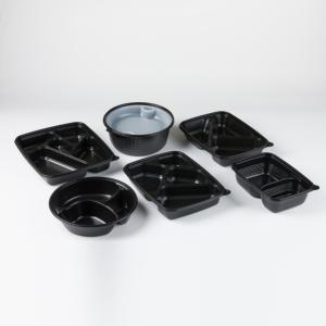 Contenedores de Plástico Reciclables para Alimentos al por Mayor de Alta Calidad con Tapas Desechables y Compartimentos - Product Image 1
