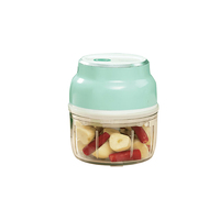 Migecon - Picadora Eléctrica de Alimentos de 150 ml, Picadora de Verduras Eléctrica Portátil de Plástico, Mini Procesador de Alimentos Ecológico