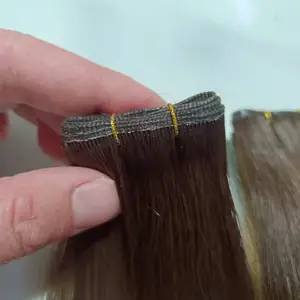 2022 yeni üretim 12A manikür hizalanmış rus bakire saç çift çekilmiş Genius atkı saç