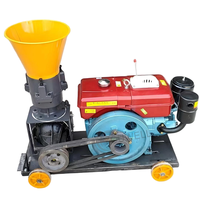 Nouvelle machine à granulés d'aliments pour animaux en acier à haute teneur en carbone, capacité de 100 kg/h, moteur électrique/diesel, haute productivité pour usage domestique, petite ferme