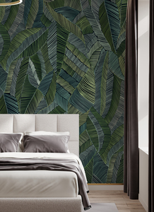 Rinfrescanti <span class=keywords><strong>alberi</strong></span> di banana verde foglie 3d <span class=keywords><strong>carta</strong></span> da <span class=keywords><strong>parati</strong></span> decorazione da parete papiers peints murales per cofe shop ristorante <span class=keywords><strong>carta</strong></span> da <span class=keywords><strong>parati</strong></span> - Product Image 4