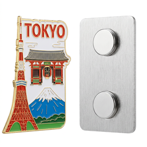 Aimants de réfrigérateur personnalisés en métal 3D avec émail souple, logo personnalisé, aimants de réfrigérateur, cadeaux souvenirs pour le tourisme, promotionnels - Product Image 4