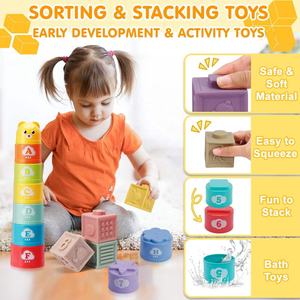 1 मोंटेसरी खिलौना संवेदी भवन ब्लॉक 1 साल के लड़के लड़की उपहार के लिए विकास के खिलौने बंद - Product Image 4