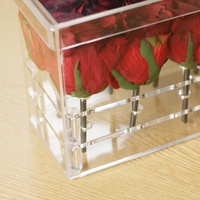 Boîte Cadeau en Acrylique Transparente SHP pour Roses (1, 2, etc.) – Présentoir en Acrylique pour Fleurs de Savon et Roses