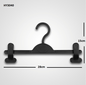 ไม้แขวนกางเกงเด็กแบบยืดหยุ่นกันลื่น ปี 2022 ขายส่งจากโรงงาน รับทำโลโก้ พร้อมคลิปหนีบ สำหรับตู้เสื้อผ้าและห้องน้ำ รุ่น Hy-3040 - Product Image 1