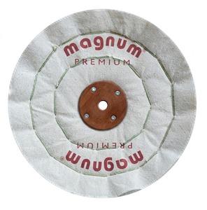 Premium Industrial White Cotton Buffing Wheel 100mm 20mm Bore for Jewellery Polishing, Mirror Finish & Surface Buffing - Product Image 1