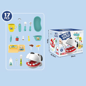Ensemble de jeu de <span class=keywords><strong>rôle</strong></span> dentiste pour enfants, lapins et chiens, accessoires éducatifs pour le soin des dents, jouet d'infirmière pour jeu interactif d'imitation - Product Image 6