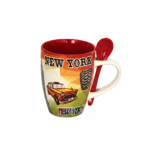 Diseño moderno NUEVA YORK Taza Cuchara 48PCS/CS Gres seguro/Cerámica para Cafe Smoothie New Baby Día del Padre Elección en stock - Product Image 2
