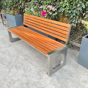 Best Verkopende Waterdichte Hotel Park Bankje Met Nieuwe Open Lucht Design Tuin Houten Tuinzitjes Picknickbank Stoel Set - Product Image 3