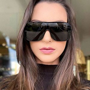 Nouveautés 2020, lunettes de soleil tendance vintage unisexes, lunettes de soleil carrées surdimensionnées, résistantes au vent, UV400 - Product Image 2