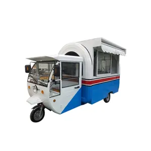 China Mini Mobile fast Electric Fryer Hot Dog Tricycle french fries kiok bbq food cartfast food kiosk