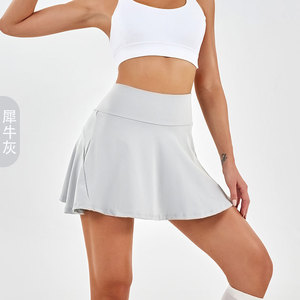 กระโปรงเทนนิสฟิตเนสสำหรับผู้หญิง, กระโปรงเล่นเทนนิสฟิตเนสกันแสงสองชั้นมีกระเป๋า - Product Image 6