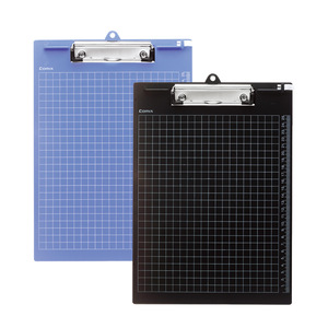 Comix Clipboard <b>A4</b> Plastic Grid Design Office Writing Pad Blue And Black - Product Image 1