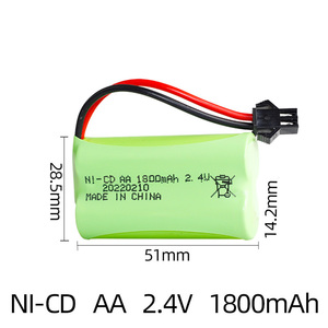1000 Zyklen Wiederauf ladbarer Ni-Cd 14500 AA-Akku 2,4 V Ni-CD-Akku mit Kabeln und Anschluss - Product Image 5