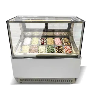 Yourtime 1/4 12 panci CE es krim tampilan makanan kelas lemari es loli Freezer untuk dijual kue komersial makanan ringan Showcase