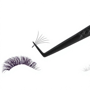 Pince à cils et à sourcils, lot de 5, en acier inoxydable japonais, à pointe courbée et lisse, marque OEM, anti-magnétique, durable, 10 mm - Product Image 6