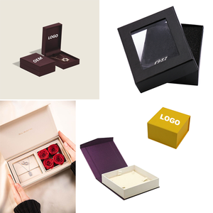 Custom <b>Book</b> Shape Folding Flip Top Magnetic Buckle Gift <b>Box</b> Necklace Jewelry <b>Box</b> With Magnetic Jewelry Packaging - Product Image 3