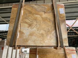 Losas de Mármol de Cuarzo Dorado <span class=keywords><strong>Van</strong></span> <span class=keywords><strong>Gogh</strong></span>, Mármol Dorado de Lujo con Vetas Artísticas, Pulido, Venta al por Mayor - Product Image 3