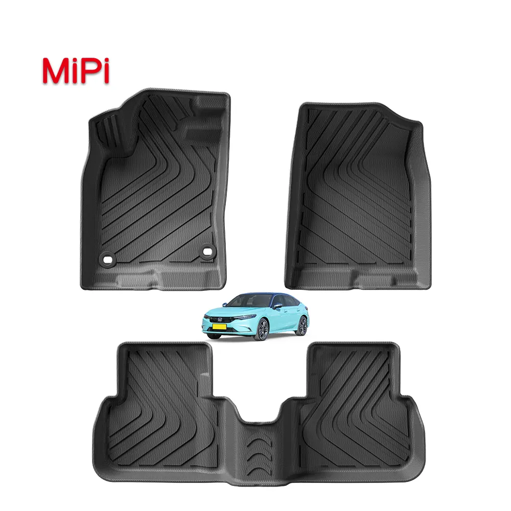Tapete de carro personalizado para Honda Integra Civic 2023 3D TPE Tapetes de carro de luxo à prova d'água antiderrapante