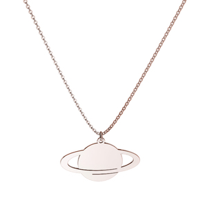 <span class=keywords><strong>Collana</strong></span> con Ciondolo <span class=keywords><strong>Saturno</strong></span> Placcato Oro Rosa, Gioielli Delicati all'Ingrosso, <span class=keywords><strong>Collana</strong></span> da Donna con Catena - Product Image 4