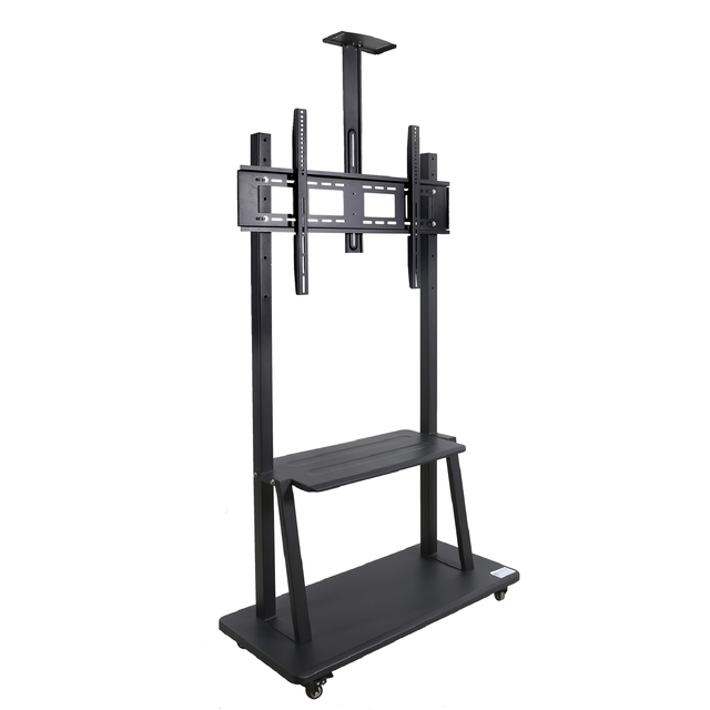 Kelmy Cold Rolled Steel Mobile TV Cart Rolling Wheels Height Adjustable 100" Max TV Size 900x600mm VESA Compliance FD1700